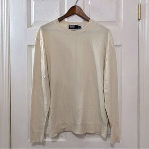 POLO Ralph Lauren Women's Crewneck Sweater Cotton Cream Size XL